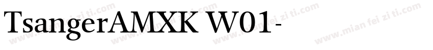 TsangerAMXK W01字体转换